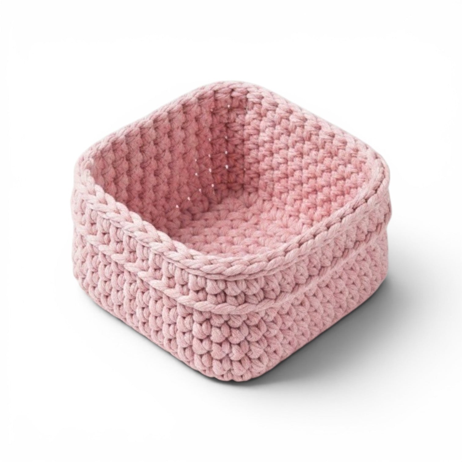 Crochet Basket Pink