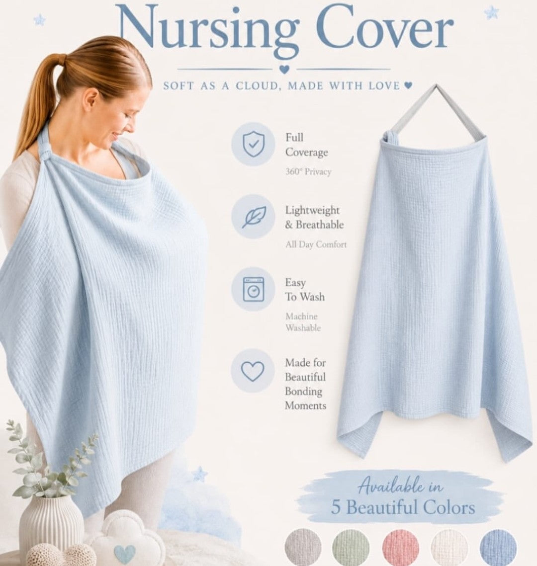 Muslin Cotton Nursing Cover
