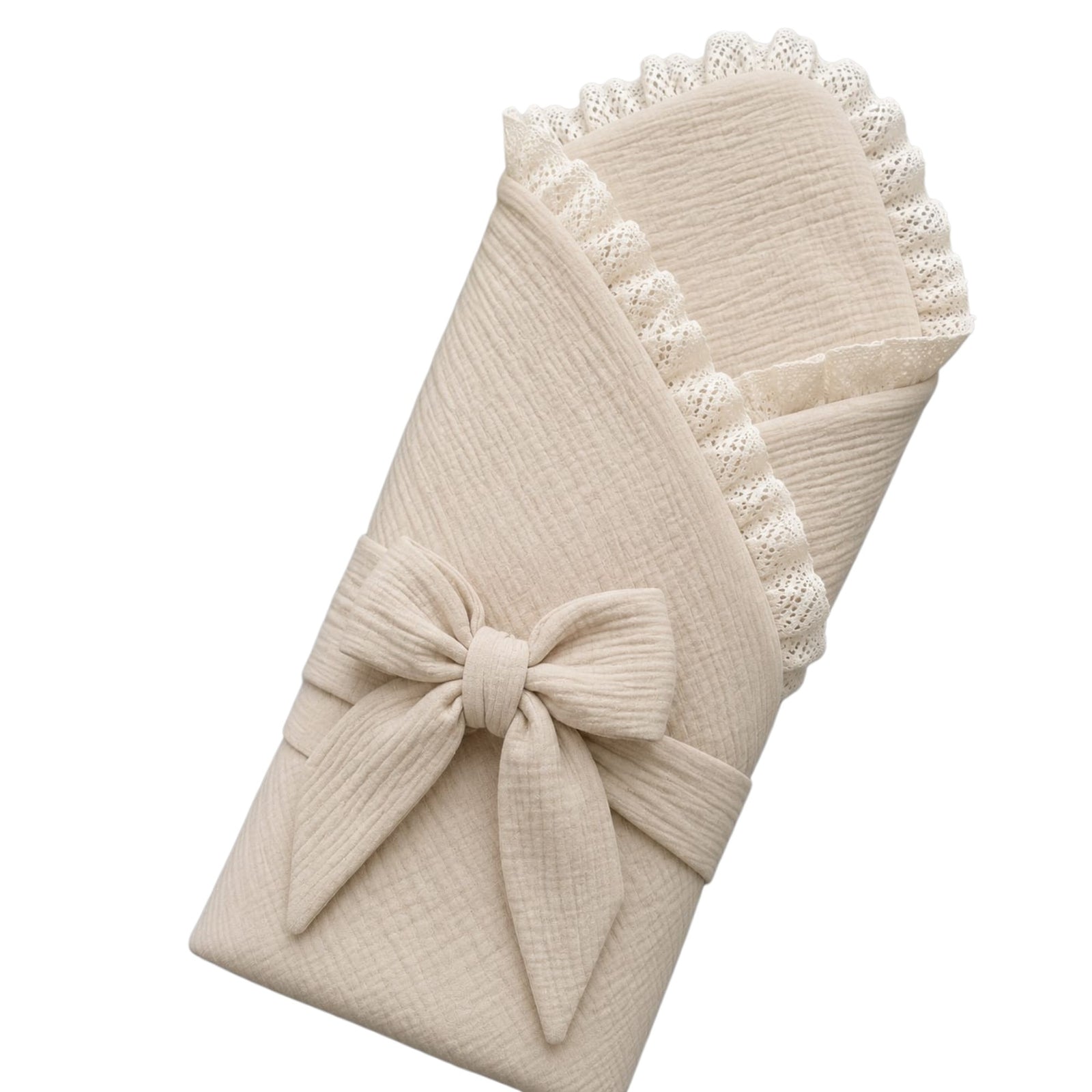 Muslin Cotton Quilted/Non Quilted Blanket - Beige (95 x 95 cm)