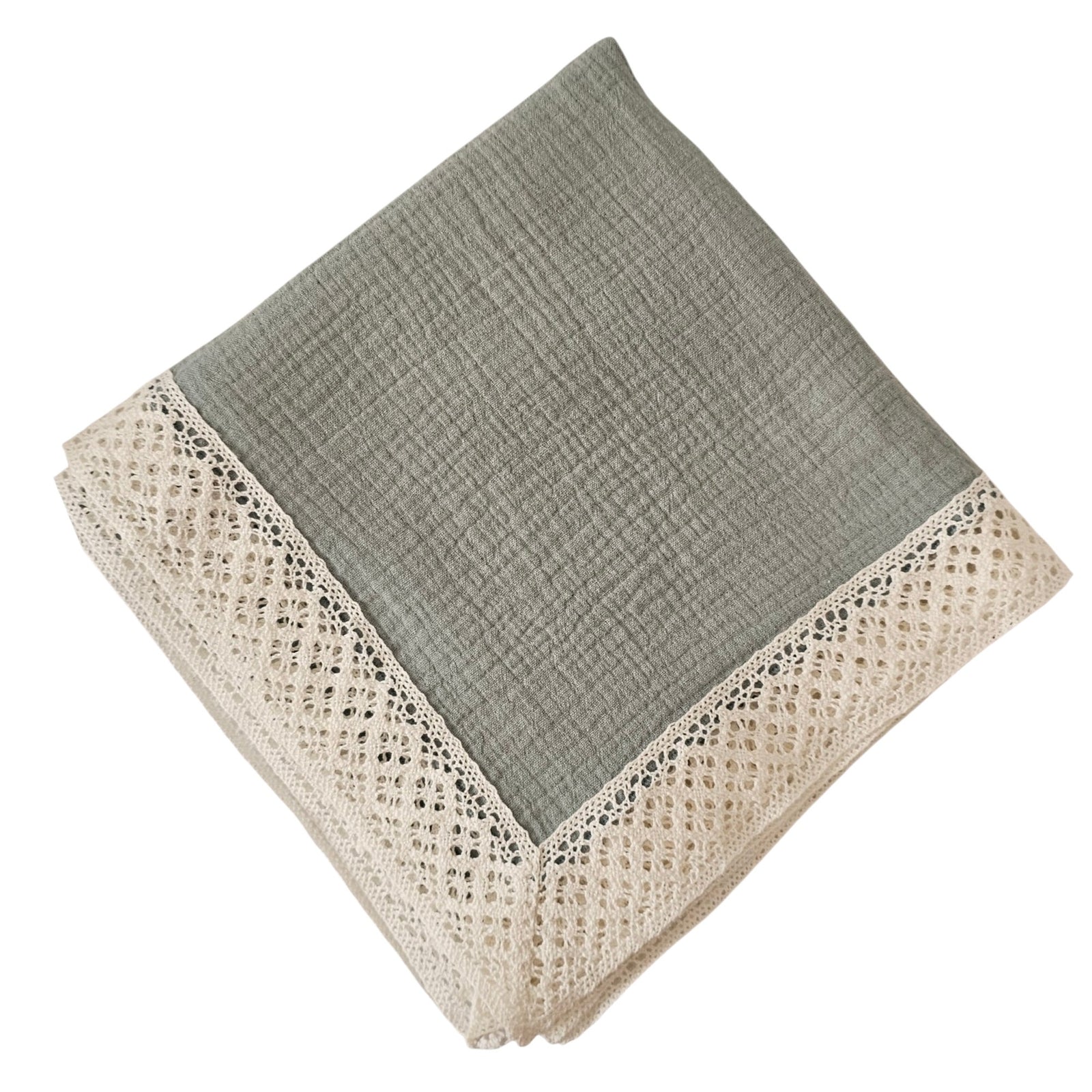 Muslin Cotton Blanket 2 Layered - Sage Green (95 x 95 cm)
