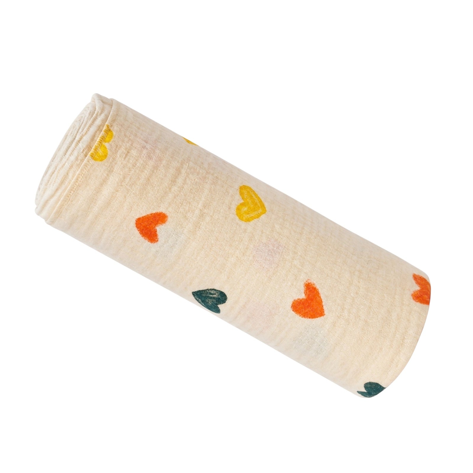 Muslin Swaddle 2 Layered - Colorful Heart (90 x 70 cm)
