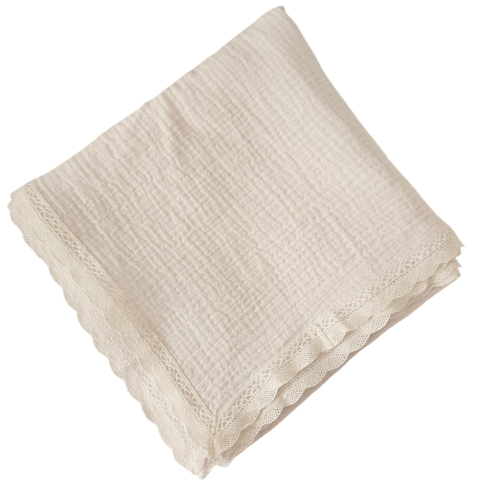 Muslin Cotton Blanket 2 Layered - White (95 x 95 cm)