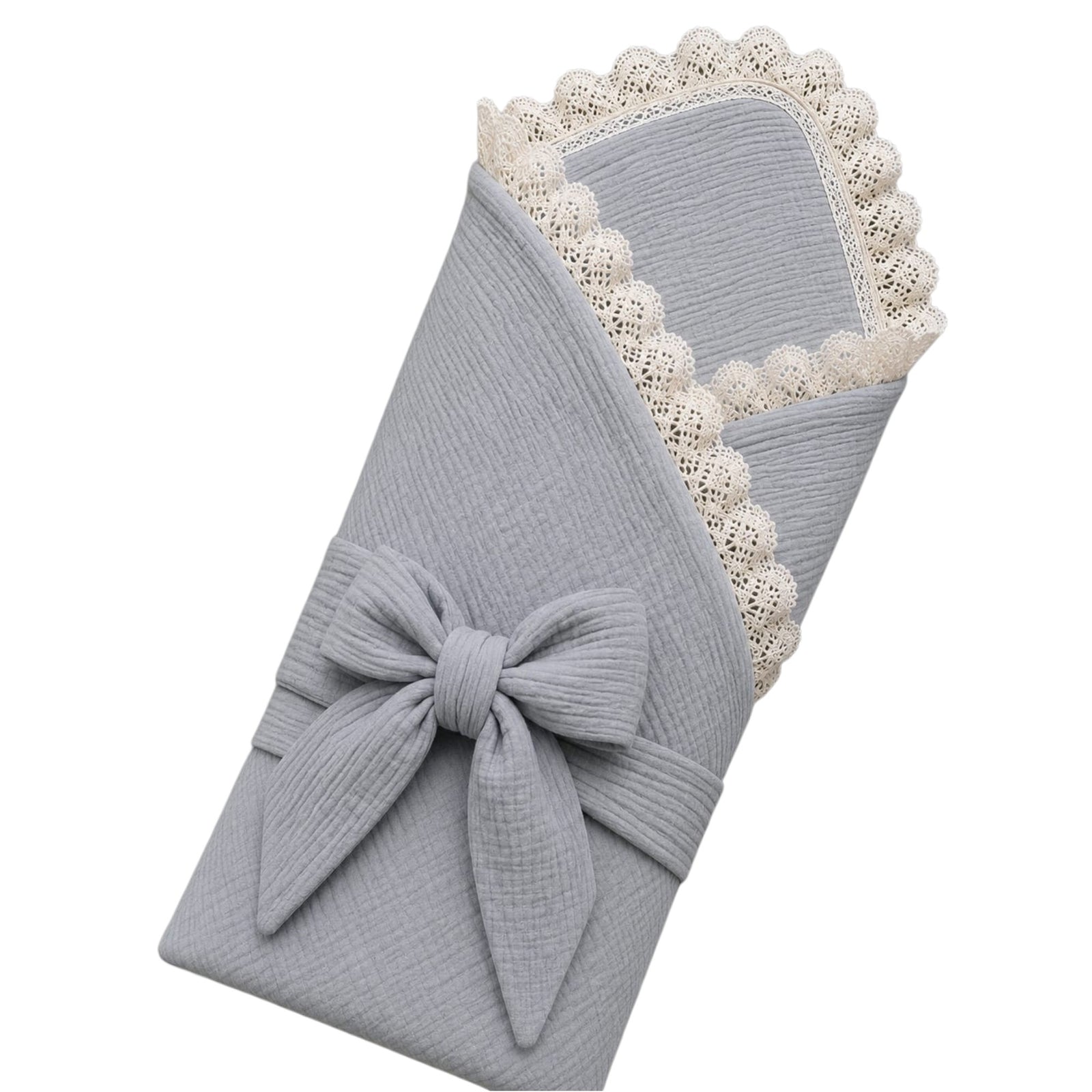 Muslin Cotton Quilted/Non Quilted Blanket - Grey (95 x 95 cm)