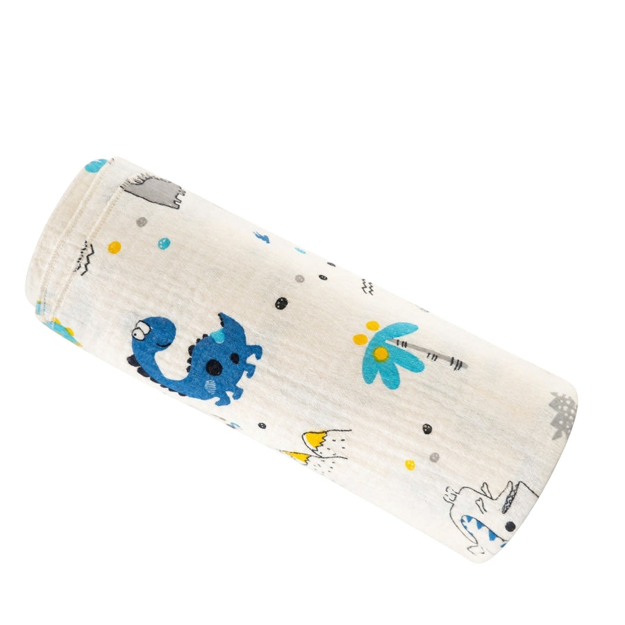 Muslin Swaddle 2 Layered - Dinosaur (90 x 70 cm)
