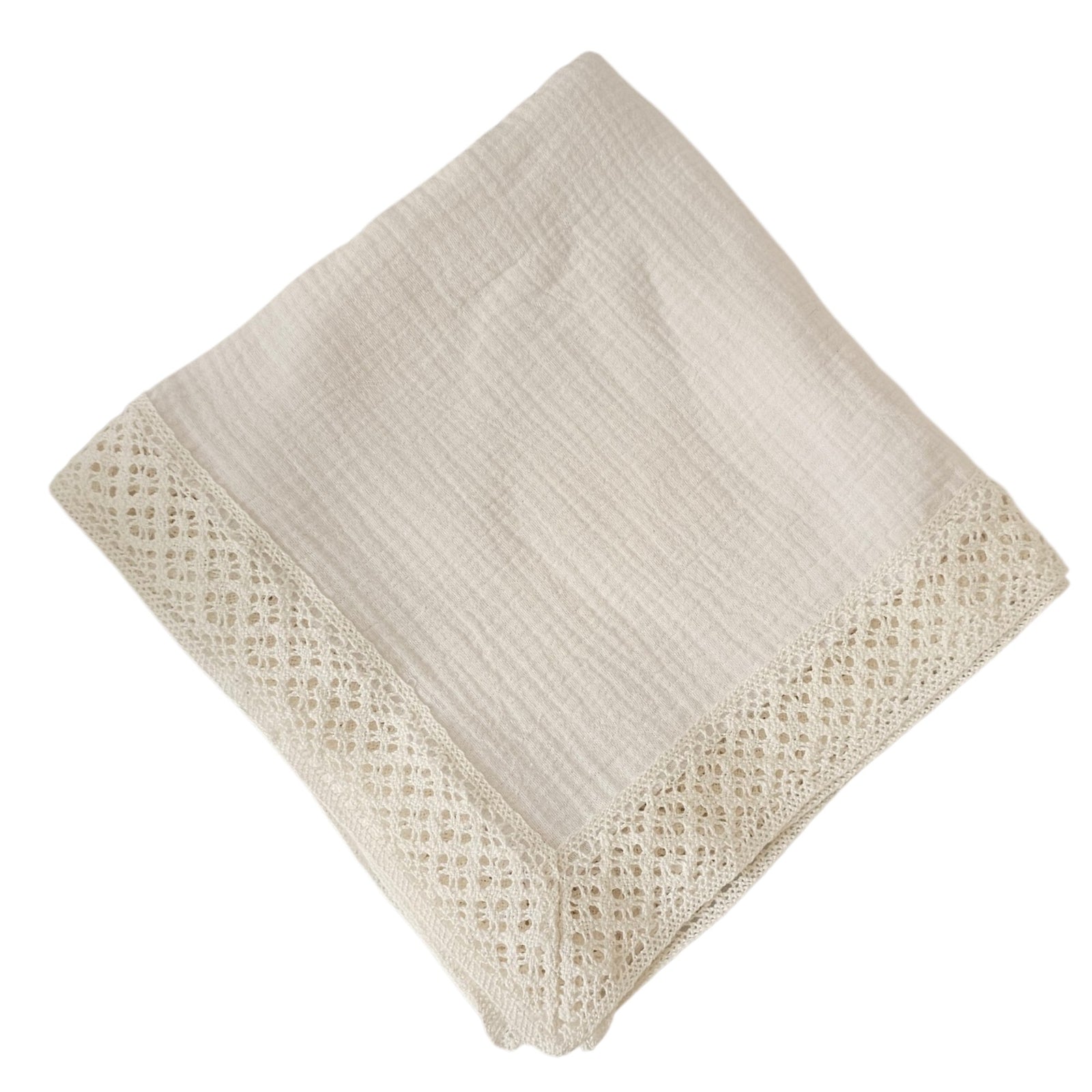 Muslin Cotton Blanket 2 Layered - White (95 x 95 cm)
