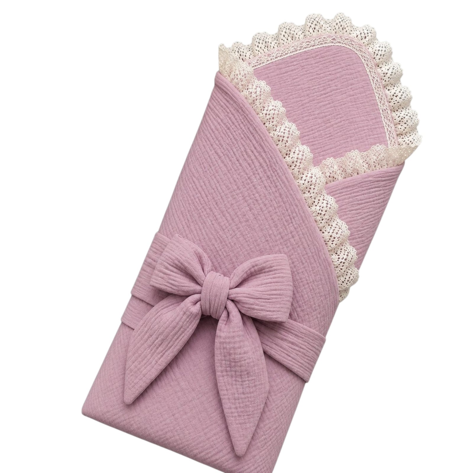 Muslin Cotton Quilted/Non Quilted Blanket - Pink (95 x 95 cm)