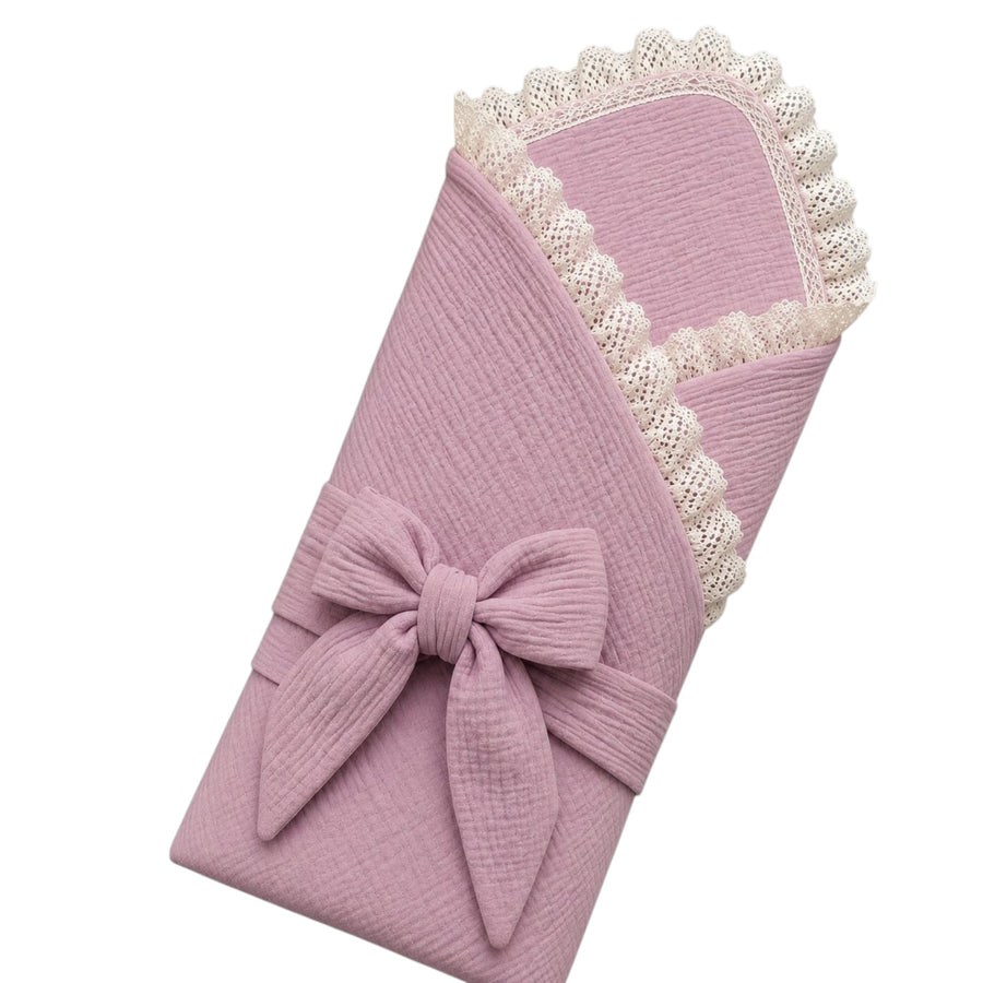 Muslin Cotton Quilted/Non Quilted Blanket - Pink (95 x 95 cm)